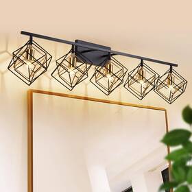 Behiya 740207223221 Bathroom Vanity Light With 5 Bulbs Fixtures Over Mirror R