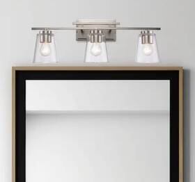 22493-bn Bel Air Lighting Iris 24.25 Inch 3-light Brushed Nickel Bathroom Vanity Light -c4