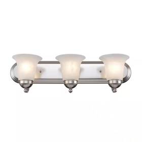 Bel Air Lighting 313049269216 Cabernet Collection 24 Inch 3-light Brushed Nickel Bathroom Vanity Light Fixture