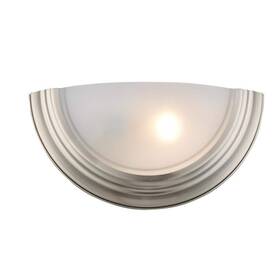 57706-bn Bel Air Lighting Ray 1-light Brushed Nickel Wall Sconce Fixture With Frosted Glass