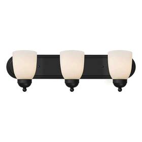 Cb-3503-1 Bel Air Lighting Reed 24 Inch 3-light Black Bathroom Vanity Light Fixture