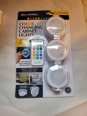 Bell Howell 080313084157 3-pack 2.95 Battery Under Cabinet Light Bar With Remote 13 Color Bell Howell 080313084157 3-pack 2.95 Battery Under Cabinet Light Bar With Remote 13 Color