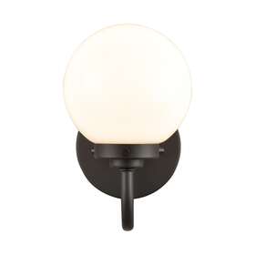 Ews39734mbo Bellevue Ews39734 Fairbanks 9 Inch Tall Wall Sconce - Matte Black / Opal
