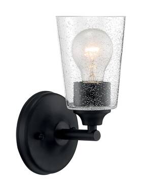 Bellevue Nvbf99651mbk Nvbf99651 Tussle 9 Inch Tall Bathroom Sconce - Black