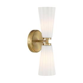 Shws43575nb Bellevue Shws43575 2 Light 15 Inch Tall Bathroom Sconce - Brass