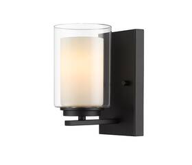 Zbf73686mbk Bellevue Zbf73686 Sylvia 8 Inch Tall Bathroom Sconce - Black