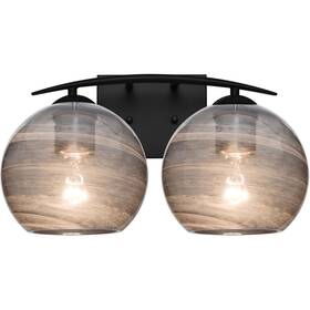 Besa Lighting 2wc-jillysm-bk Jilly 2 Light 15 Inch Black Vanity Wall
