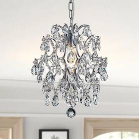 Bestier 611885202511 Modern Pendant Chandelier Crystal Raindrop Lighting Ceiling Light Fix