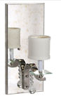 Bette -n Worlds Away New Nickel Mirror Wall Sconce Shade Drop