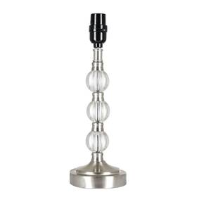 20017-002 Better Homes & Gardens And Brushed Nickel Glass Table Lamp Base 14 Inch H