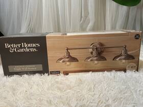 Better Homes & Gardens 810665022640 And Triple Modern Farmhouse Wall Sconce Silver Interior Nib