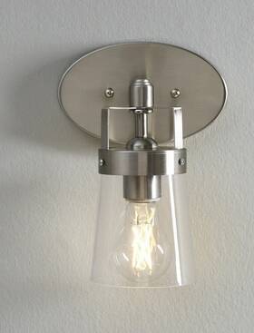 Bh5036179061070 Better Homes & Gardens And Modern Wall Sconce Glass Shade Comes With Light Bulb New