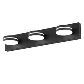 Bicrink 786368106799 3-light Bathroom Vanity Light Over Mirror 24inch Matte Black Led Li