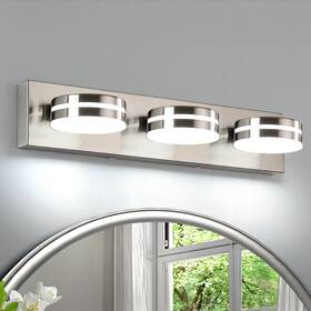 9817-n-main Bicrink Brushed Nickel Bathroom Vanity Light 24in Dimmable 3-light
