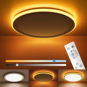 Ls-cl-g3-24w-dim-ykbk Blnan Ls-cl-g3-24w-dim-ykbk/n 13in Led Flush Mount Ceiling Light Fixture With Remote Control Dimmabl