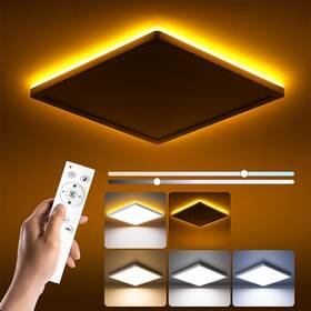 Ls-cl-i24w-dim-ykbk Blnan Ls-cl-i24w-dim-ykbk/n Dimmable Led Flush Mount Ceiling Light Fixture With Remote Control 12