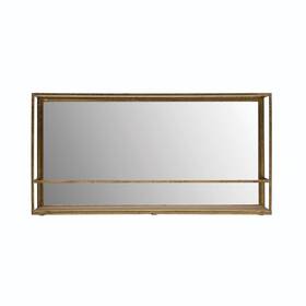 Ah2373 Bloomingville Mirror Brass Finish Wall Shelf 24 Inch L X 6 W 12 H Ah2373 Bloomingville Mirror Brass Finish Wall Shelf 24 Inch L X 6 W 12 H
