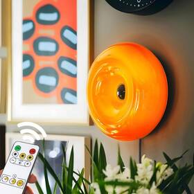 Bf-0001 Bofea Modern Orange Donut Lamp Plug-in Bedside Or Wall Sconces Mid Ce