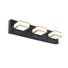 6260 Bojian Matte Black Gold Bathroom Vanity Light Fixtures 3-light Led For 6260 Bojian Matte Black Gold Bathroom Vanity Light Fixtures 3-light Led For
