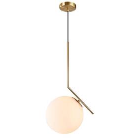 L0282cg30 Bokt Modern Globe Pendant Light Mid Century Chandelier Brushed Brass Adjustab