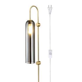 Bokt Mid-century Wall Sconce With On Off Switch Smoke Gray Modern Luxury