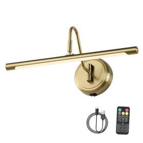 Bolang 647581843963 Battery Operated Picture Light Gold - Modern 16.5 Inch Brass