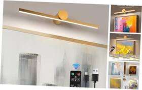 7119-gold Bolang Battery Operated Picture Light With Remote Wireless Dimmable Art Lights For