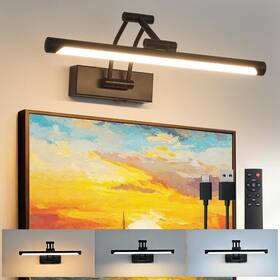 Bolang 744759271327 Zitostory Picture Lights For Wall Battery Operated Black 16in Rechargeable A
