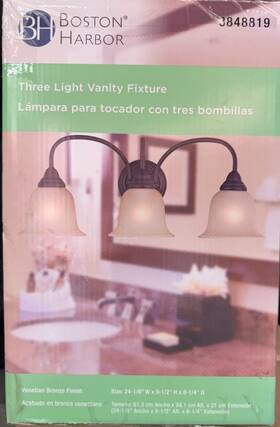 Boston Harbor 045734642447 Three Light Vanity Fixture