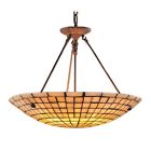 88208 Brass Stone Pendant Dark Quartz Light - Mosaic Antique Bulb 8