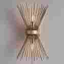 Brass Starburst Mid Century Modern Matt Logan Dual Light Nightstand Wall Sconce 5408381586079