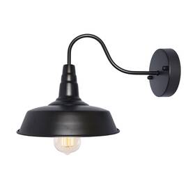 Brightess 795274784625 #80 Black Wall Sconce Lighting Gooseneck Barn Flat Lights Industrial Vintage