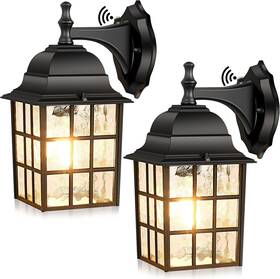 9033-bk  Brightever 2-pack Dusk To Dawn Outdoor Wall Lantern Exterior Light Fixtures