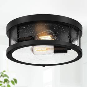 Yh-806 Brightever Black Flush Mount Ceiling Light Fixture Farmhouse With Seeded