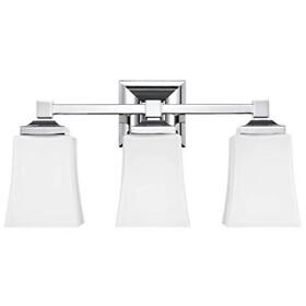 Brighton 3 Light Bathroom Vanity Fixture Chrome With Frosted Glass Linea Di