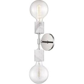 H120102-pn Brighttia Bw0023-2b 2 Light Wall Sconce - Modern Minimalist Lighting Mitzi