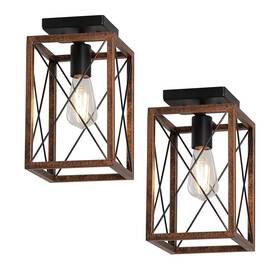 Jk-2024-00117bh-2 Briglusear 2 Pack Semi Flush Mount Farmhouse Ceiling Lights Small Vintage Lighti