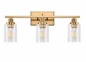 W-og-jq01101cgd Briignite 24 Inch 3-light Modern Gold Vanity Bathroom Light Wall Sconce