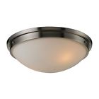 11441 - Bulb Flush Ceiling Nickel 2 Mount Light Brushed