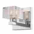 Bv311-90-15 311-90-15 Alico New Quatra Bathroom Wall Sconce Chrome Etched Glass