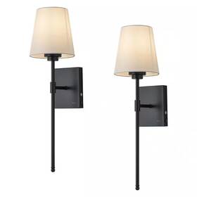 C Cattleya 313101411454 6.25 Inch 1-light Rechargeable Dimmable Black Wall Sconce With Fabric Shade And L C Cattleya 313101411454 6.25 Inch 1-light Rechargeable Dimmable Black Wall Sconce With Fabric Shade And L