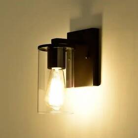 Ca1959-w C Cattleya 1-light Oil-rubbed Bronze Wall Sconce With Clear Glass Shade