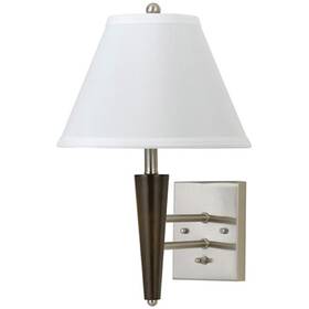 La-2025wl-1rbw Cal Lighting Wall Lamp Brushed Steel Wood -