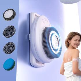 Scrubber-1 Calcy Ssay Shower Back Scrubber Wall Mounted With 4 Replaceable Heads 7ftftelectric Large