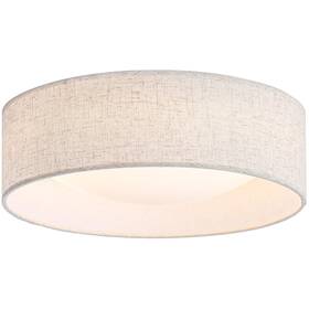 Cl-fb-0001 Calokes 13 Inch Fabric Flush Mount Ceiling Light 24w 3000k Led Closed To F