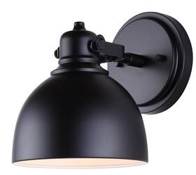 Ivl622a01bk Canarm Polo 1-light Vanity Matte Black 60w 6.25 Inch W X 8 H D Easy