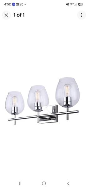 Ivl1019a03ch Canarm Lighting Cain 3 Light 25 Inch Chrome Vanity New In Box