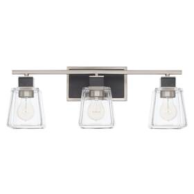 125231bt-445 Capital Lighting 125231-445 Black Tux 3-light 23 Inch W Bathroom Vanity Light