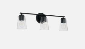 148631mb-537 Capital Lighting Portman 3 Light 25 Inch Wide Vanity Matte Black