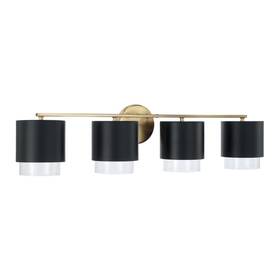 153041rk-549 Capital Lighting 153041-549 Weller 4 Light 34 Inch W Vanity - Black